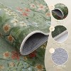 Fulvari Washable Rug,Botanical Area Rugs for Living Room,Non-Slip Soft Rug for Bedroom, Vintage Low Pile Dining Room Floral Rug Carpet - 4 of 4