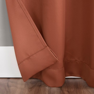 Terracotta Blackout Grommet Curtain Panel, 40" x 84" Polyester