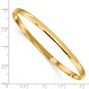 Black Bow Jewelry 4mm 14k Yellow Gold Polished Half Round Solid Bangle Bracelet - 4 of 4