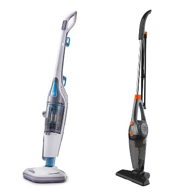 Black and Decker HEPA Corded Steam Mop and Vacuum Cleaner Combination Duo Bundle with 3 In 1 Convertible Corded Upright Handheld Vacuum Cleaner