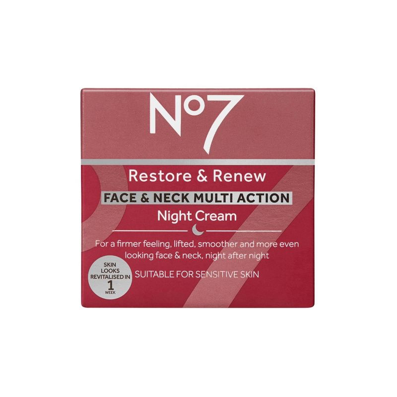 No7 Restore &#38; Renew Multi Action Face &#38; Neck Night Cream - 1.69 fl oz, 4 of 10