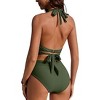 AI'MAGE Womens High Waisted Bikini Sets Tummy Control Bathing Suits Halter Two Piece Swimsuit Modest Bikini 2025 - 2 of 3