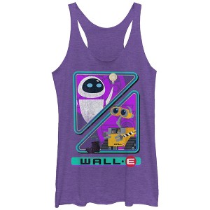 Women's Wall-E EVE Robot Triangle Racerback Tank Top - 1 of 3
