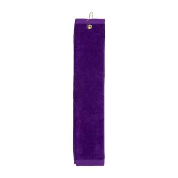 TowelSoft Premium 100% Cotton Terry Velour Golf Towel with Tri-fold Hook & Grommet Placement 16 inch x 26 inch
