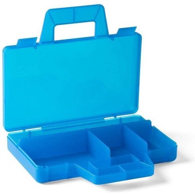 Room Copenhagen LEGO Sorting Box to-Go Travel Case with Organizing Dividers | Blue