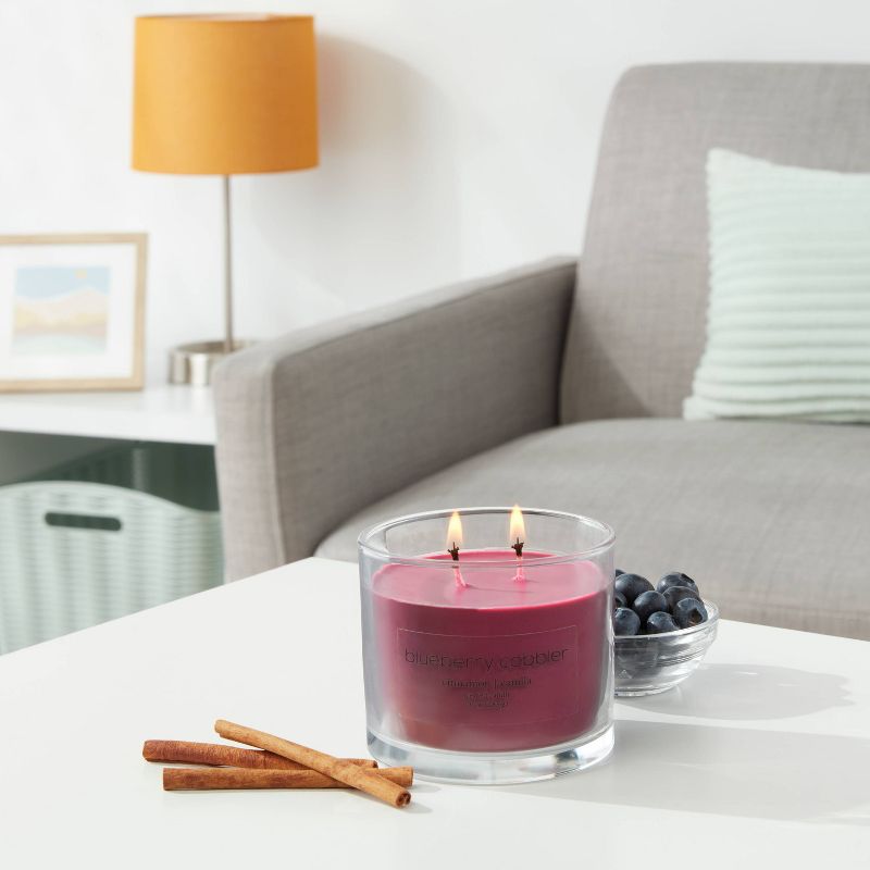 Glass Jar 2-Wick Blueberry Cobbler Candle Berry Purple - Room Essentials™, 3 of 6