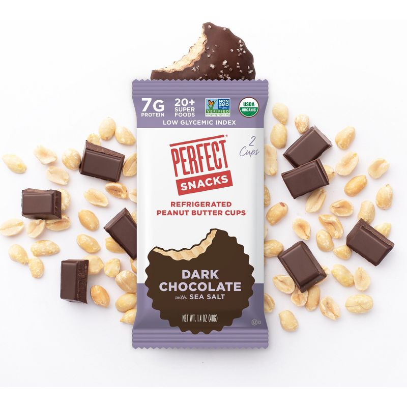 Perfect Snacks Dark Chocolate Sea Salt Peanut Butter Cups - 1.4oz/2ct, 3 of 14