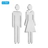 Unique Bargains Self-Adhesive Office Business Men Women Restroom Sign 2 Pairs - 3 of 4
