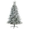 8ft. Flocked Spruce Artificial Christmas Tree with 600 Clear Lights & 1856 Branches – Snowy Winter Holiday X-Mas Centerpiece - 3 of 4