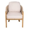 Christopher Knight Home Latoya Outdoor Acacia Wood Upholstered Dining Chair with Rope Accent (Set of 2) - 4 of 4