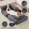 Mjkone Folding Sofa Bed, L-Shaped Convertible Sofa Bed with Armrest Foldable Sleeper Sofa - 3 of 4