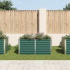 vidaXL Garden Raised Bed Galvanised Steel, Rectangular Garden Planter for Flowers and Planters, Raised Bed, Weather-Resistant, Green, 63"x31.5"x30.3" - 3 of 4