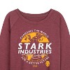 Women's - Marvel - Iron Man Stark Industries Lightweight French Terry Wide Neck Long Sleeve Shirt - 2 of 4