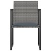 vidaXL Outdoor Dining Set Gray Poly Rattan 7 Piece Removable Covers - 4 of 4