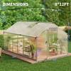 Garvee Walk-In Greenhouse with Polycarbonate Panels, Aluminum Frame, Quick Setup, Roof Vent, Outdoor Garden Greenhouse - 3 of 4