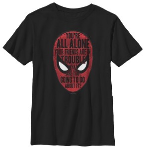 Boy's Marvel Spider-Man: Far From Home Alone Quote T-Shirt - 1 of 4