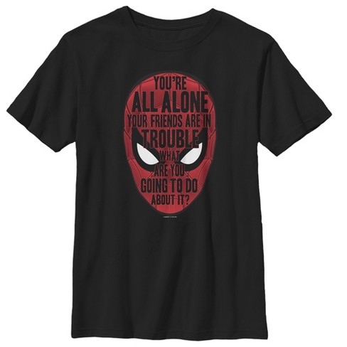 Boy's Marvel Spider-Man: Far From Home Alone Quote T-Shirt - image 1 of 4