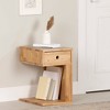 Kodali 1 Drawer C Nightstand Natural Wood - South Shore: Compact Bedside Table, Laminated Finish - 4 of 4