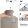 EBF Home Hot Water Pack,  Hot Water Bottle Bag for Hot and Cold Compress, Hand Feet Warmer, Ideal for Menstrual Cramps, Neck and Shoulder Pain Relief - 3 of 4