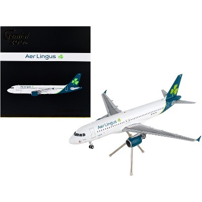 Airbus A320 Commercial Aircraft "Aer Lingus" White with Teal Tail "Gemini 200" Series 1/200 Diecast Model Airplane by GeminiJets