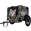 Yukimo 27"H Pet Bike Trailer - Foldable Dog Cart for Small/Medium Pets Up to 66LBS, Red Steel Frame, Weatherproof, Quick Release Wheels - 2 of 4