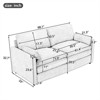 RISOKEYS 68.1" Cozy Upholstered Loveseat Sofa - Oversized Comfy Comfy Cloud Sofa Double Cushion Sofa Plush Cushion Sofa Couch for Living Room, Grey - 3 of 4