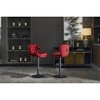 Velvet Bar Stools Set of 2 with Adjustable Height, 360° Swivel, Footrest, and Metal Legs for Kitchen, Dining, or Bar - 2 of 4
