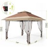 Pop Up Gazebo, 10x10 Outdoor Canopy Tent with Mosquito Netting, Pop Up Canopy Tent with Curtains/Adjustable Height/Wheeled Carrying Bag - 2 of 4