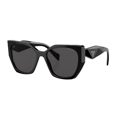 Prada Pr 19zs 1ab5s0 Womens Butterfly Sunglasses Black 55mm : Target