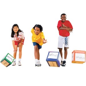 Sportime MoveCubes with BodyMoves, 6-1/2 Inches, Assorted Colors, Set of 3 - 1 of 2