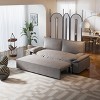 NicBex 70.1 Inch Velvet Pull Out Sofa Bed,Convertible Sleeper Sofa with 2 Pillows for Living Room,Apartment,Office,Gray - 2 of 4