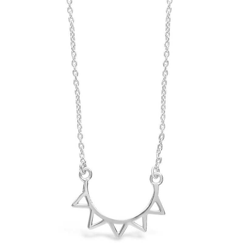 SHINE by Sterling Forever Sterling Silver Open Spike Pendant Necklace, 1 of 6