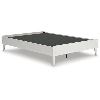 Aprilyn White Full Platform Bed with Wood Frame