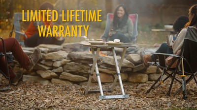 Compact Black Aluminum Folding Camp Table 20"