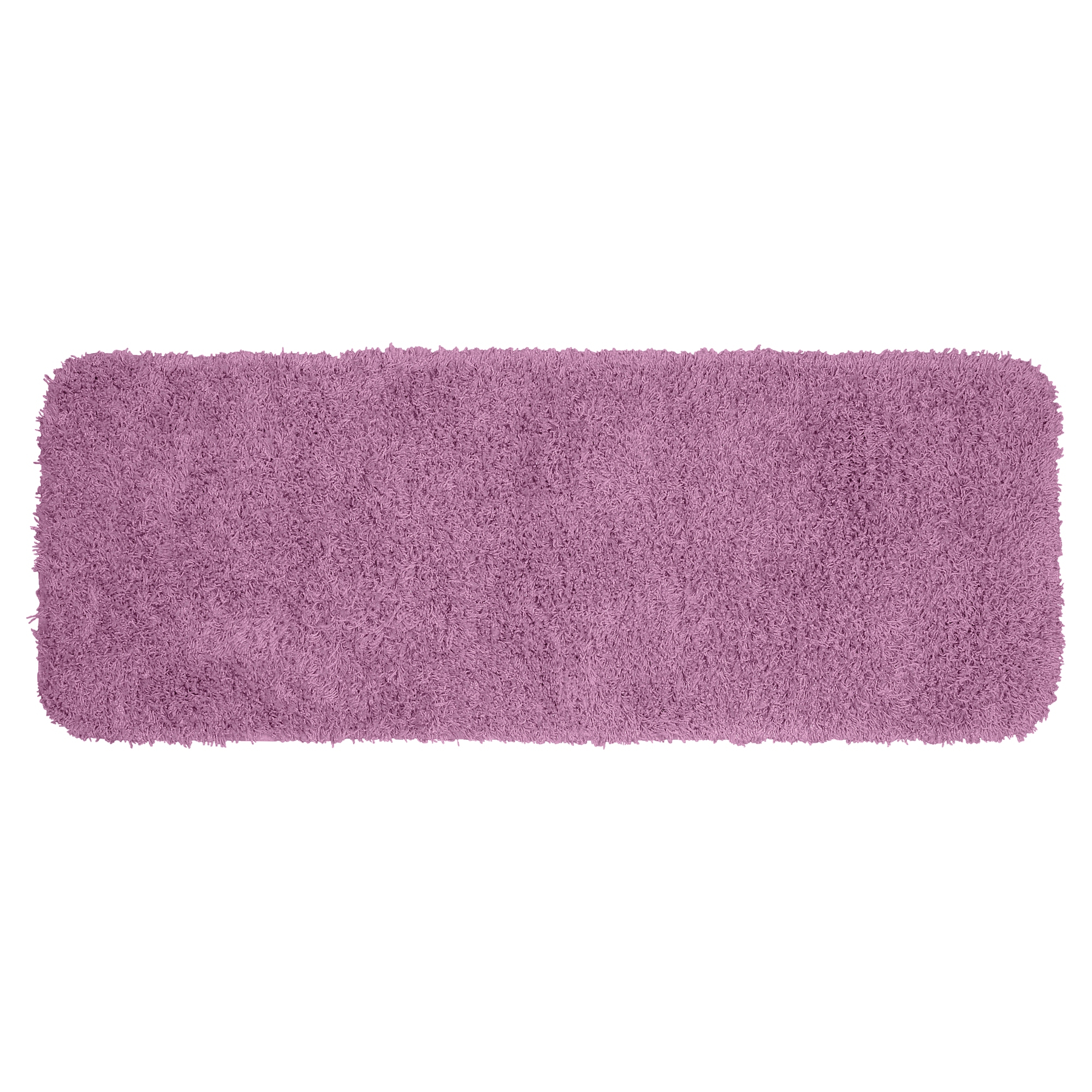 22"x60" Jazz Shaggy Solid Washable Nylon Bath Runner Purple - Garland Rug: Non-Slip, Tufted, Machine-Made Bathroom Mat
