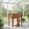 TUYOHW Elevated Raised Garden Bed with Legs,Solid Wood Planter Box for Outdoor Vegetables Herbs Flowers - 2 of 4