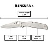 Spyderco Endura 4 Stainless Steel Folding Pocket Knife with VG-10 Blade | Get Exceptional Cutting Performance with the Stainless Steel Handle - 4 of 4