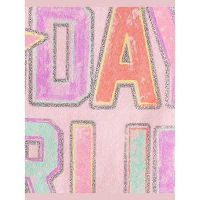 The Children's Place Girls Short Sleeve B-Day Girlie Graphic Tee Pink M (7/8) — фото 4