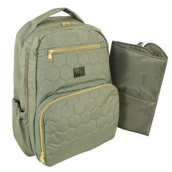 Hudson Baby Premium Diaper Bag Backpack and Changing Pad, Olive, One Size