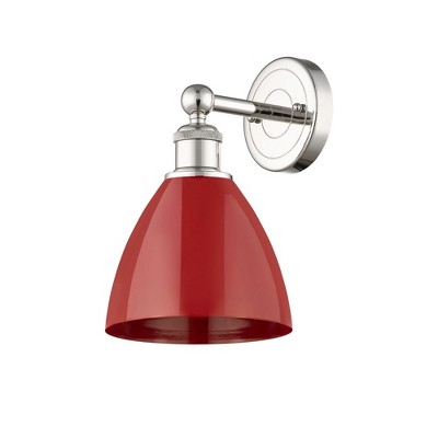 Plymouth Dome - 1 Light Wall Sconce In Industrial Style-12 Inches Tall and 7.5 Inches Wide