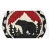 Earth Rugs Bear Mountain Printed Coaster – 5"x5" Braided Jute, Rustic Cabin and Lodge Table Accent - 3 of 3