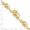 Black Bow Jewelry 14k Yellow Gold Graduated Elephant Bracelet - 7 Inch - 3 of 4