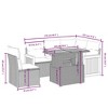 vidaXL 6 Piece Patio Sofa Set with Cushions Poly Rattan - Gray - 3 of 4