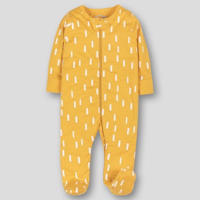 Image of Lamaze Baby Organic Cotton Raindrop Sleep N' Play - Honey Yellow Newborn