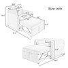 3 in 1 Accent Chair, Convertible Chaise Lounge Sleeper Chair with Adjustable Backrest 4B -ModernLuxe - 4 of 4