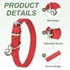 Unique Bargains Dog Collar with Bell Adjustable Buckle PU Leather Dog Collars - 3 of 4