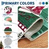 Christmas Runner Rug Washable Low Pile Holiday Kitchen Mat with Snowman Reindeer Print Non-Shedding Accent Rug for Hallway Bedside Entryway - 4 of 4
