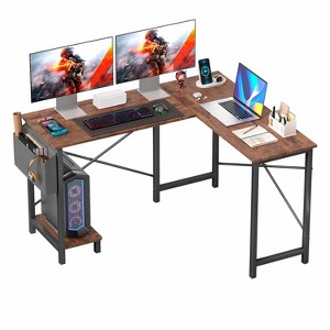 FDW 50 Inch L-Shaped Desk,Gaming Desk Computer Desk With Side Storage Bag & CPU Stand,Corner Desk - 1 of 4