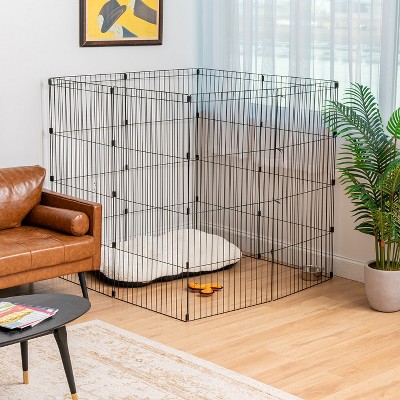 IRIS USA 48" Black Metal 8-Panel Dog Playpen