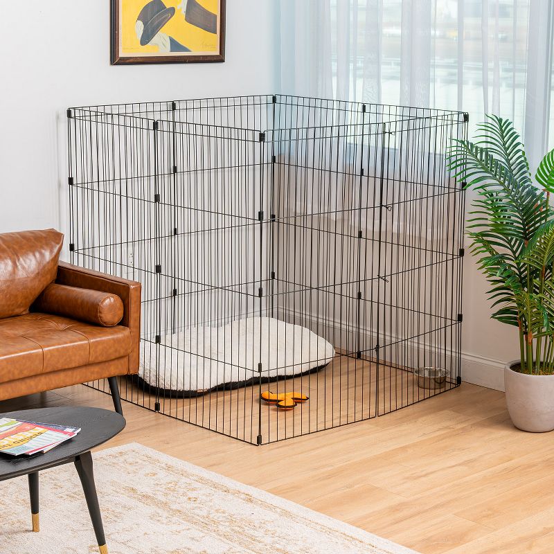IRIS USA Exercise 8 Panel Wire Metal Pet Playpen for Dog, 5 of 9
